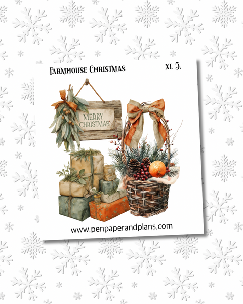 Farmhouse Christmas Large-ish Stickers