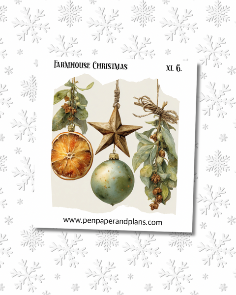 Farmhouse Christmas Large-ish Stickers