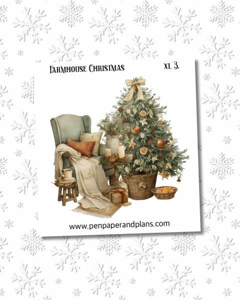 Farmhouse Christmas Large-ish Stickers