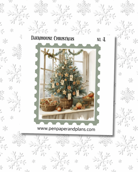 Farmhouse Christmas Large-ish Stickers