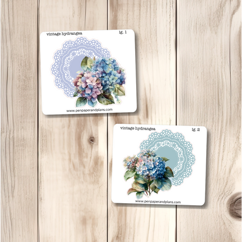 Vintage Hydrangea Large-ish Stickers