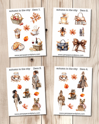 Autumn in the City Deco Stickers