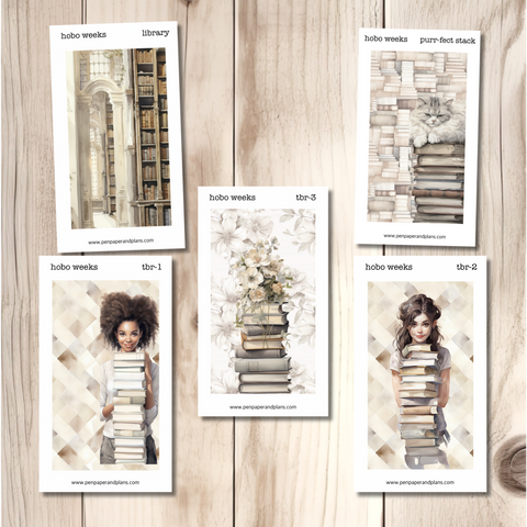 Bookish Bliss Hobo Weeks Full Page Stickers
