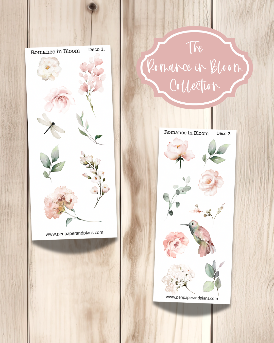 Romance in Bloom Decorative Stickers