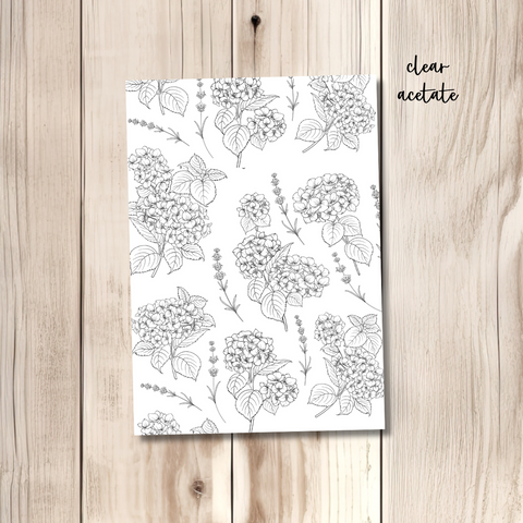Line Drawn Hydrangea Dashboard