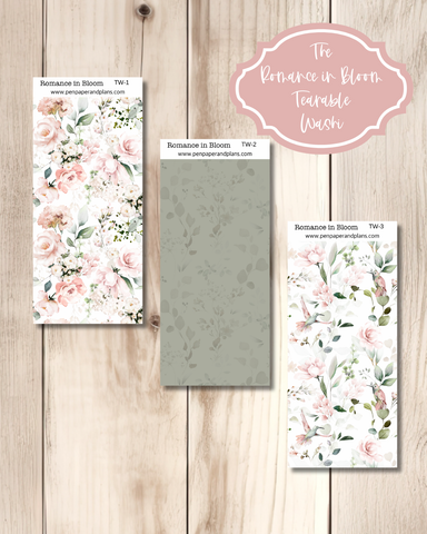 Romance in Bloom Tear-able Washi Sheets