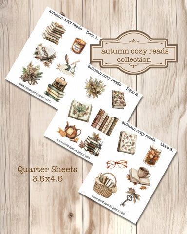 Autumn Cozy Reads Deco Stickers