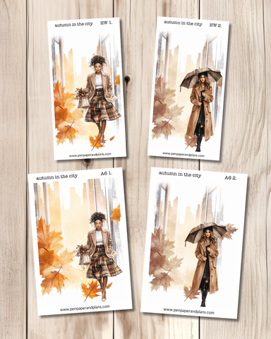 Autumn in the City Full Page Stickers