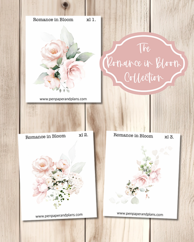 Romance in Bloom Large-ish Stickers