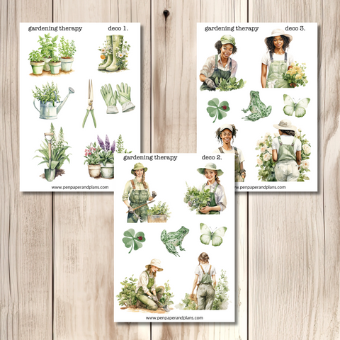 Gardening Therapy Deco Stickers