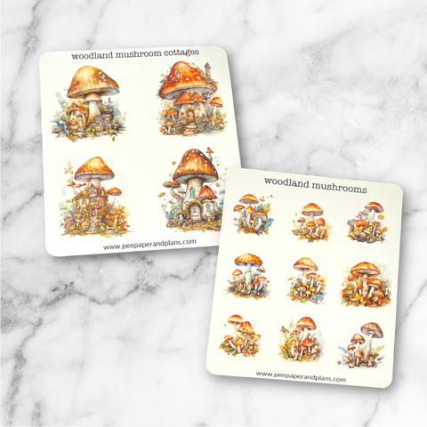 Woodland Mushroom Sticker Sheets
