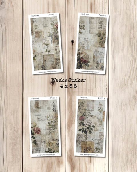 Delicate Full Page Stickers