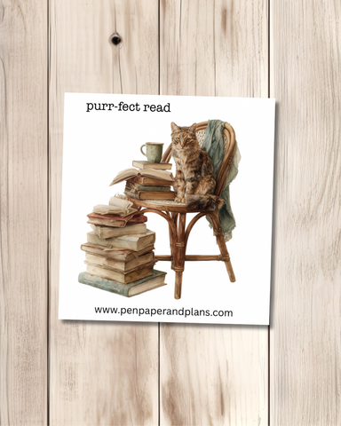 Purr-fect Read Large-ish sticker