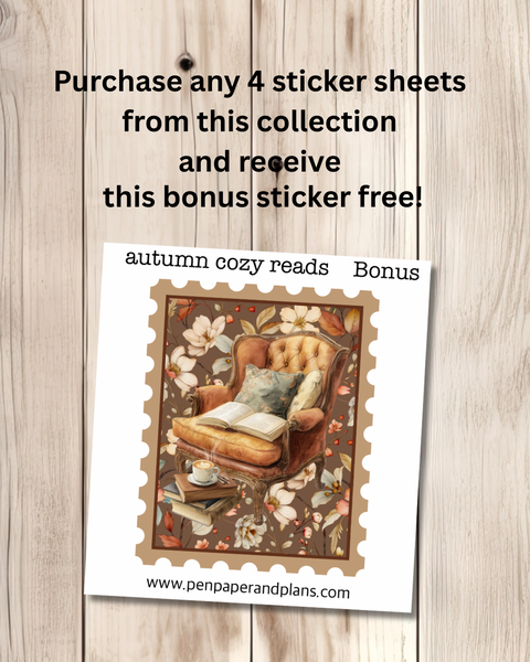 Autumn Cozy Reads Full Page Stickers