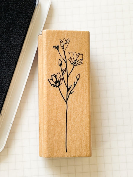 Dainty Blooms Wood Block Stamp