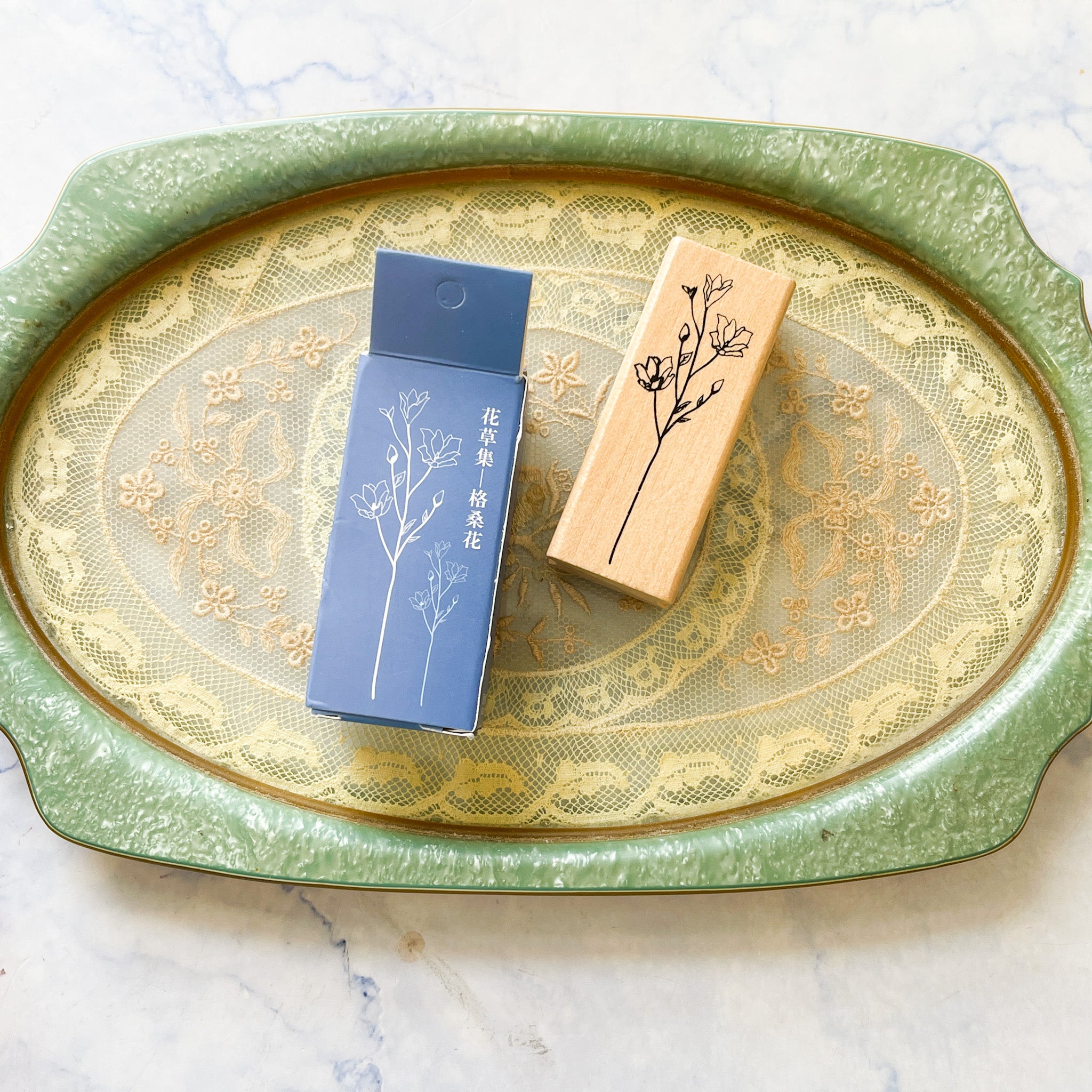 Dainty Blooms Wood Block Stamp