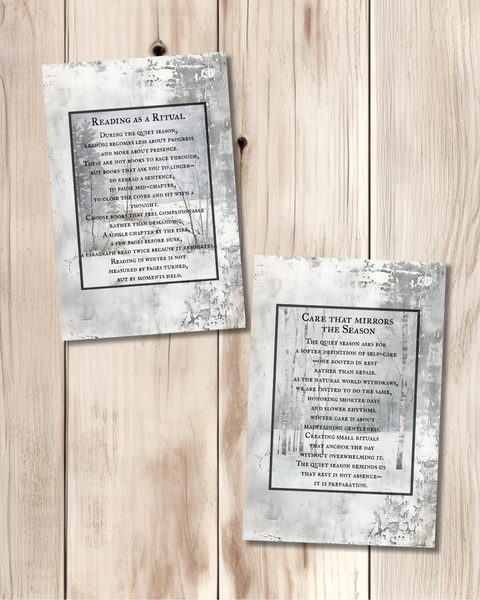 The Quiet Season Journaling Card Set