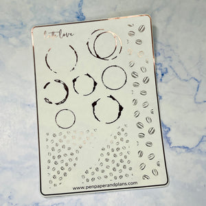 Latte Love Foiled Stickers