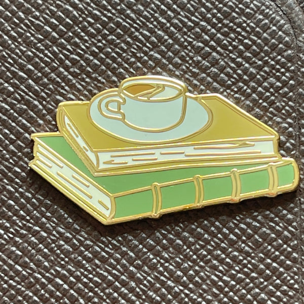 Books & Coffee Magnetic Planner Pin