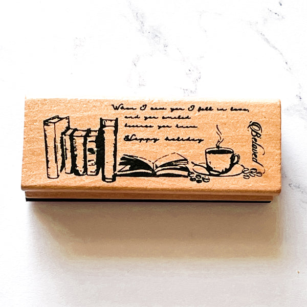 Book-ish Wood Block Stamp