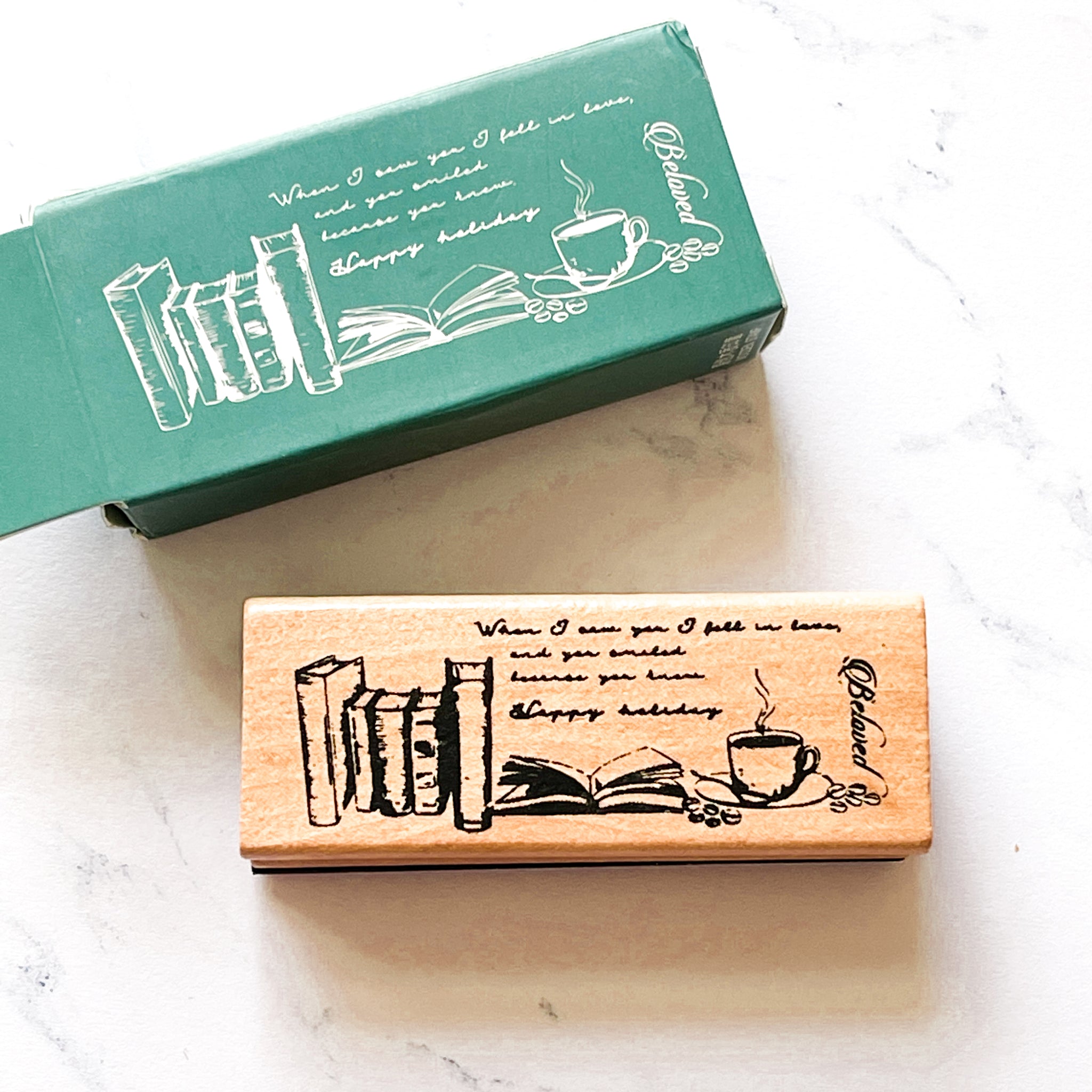 Book-ish Wood Block Stamp