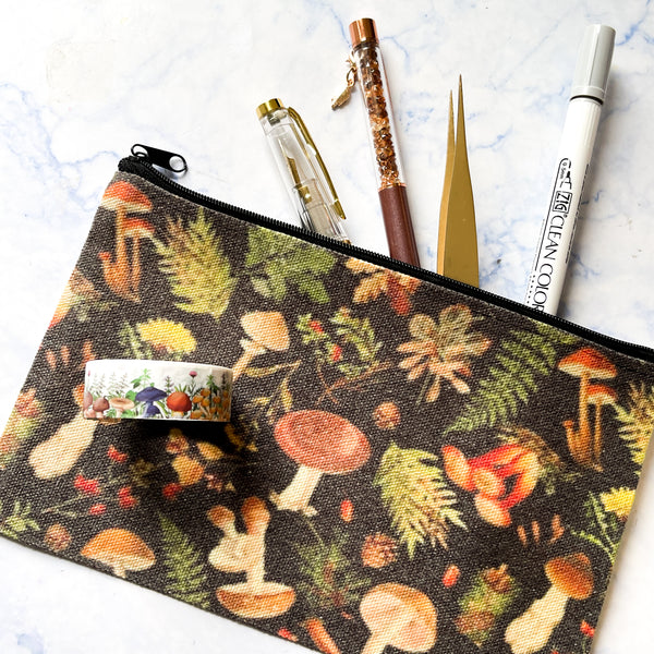 Woodland Mushroom Stationery Pouch