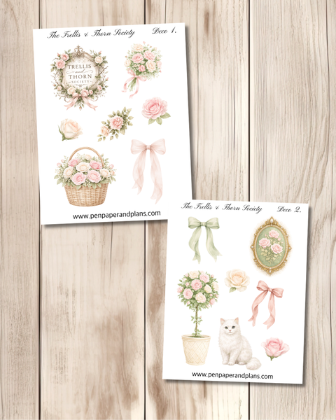 The Trellis & Thorn Society Deco Stickers