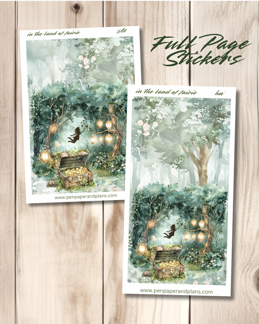 In the Land of Fairie Full Page Stickers - A6 and Weeks