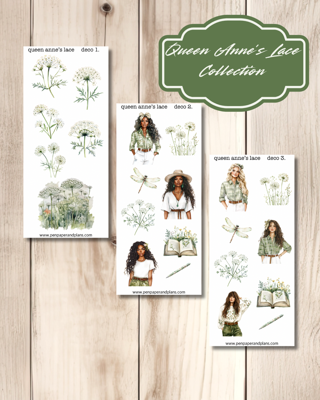 Queen Anne's Lace Decorative Stickers
