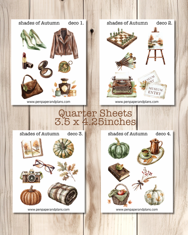Shades of Autumn Deco Stickers