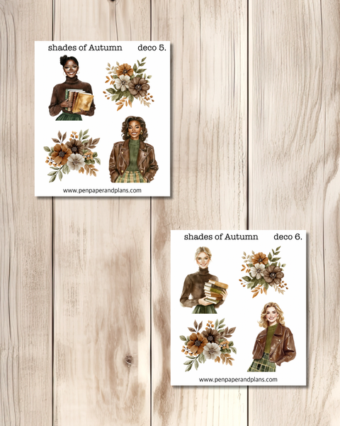 Shades of Autumn Deco Stickers