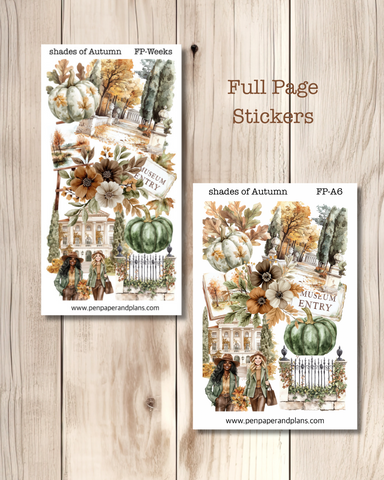 Shades of Autumn Full Page Stickers