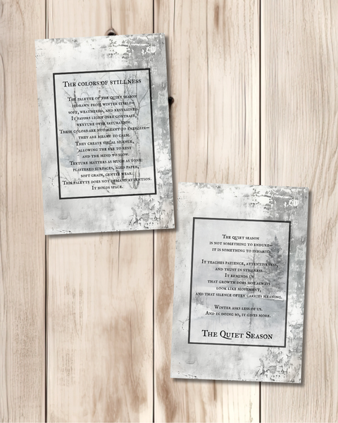 The Quiet Season Printable Set