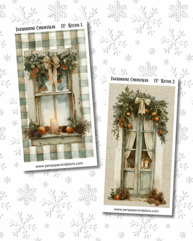 Farmhouse Christmas Full Page Stickers