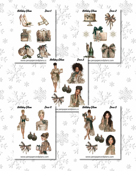 Holiday Glam Deco Stickers