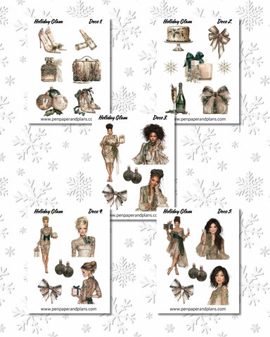 Holiday Glam Deco Stickers