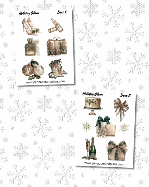Holiday Glam Deco Stickers