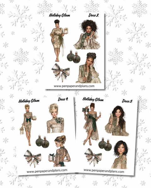 Holiday Glam Deco Stickers
