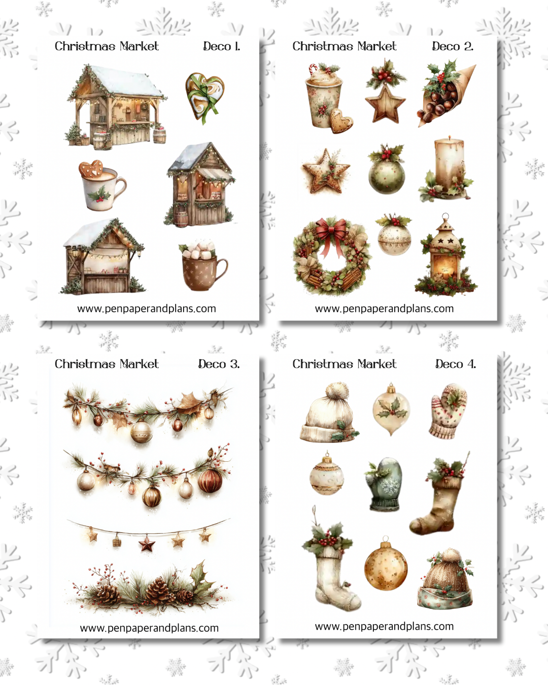 Christmas Market Deco Stickers