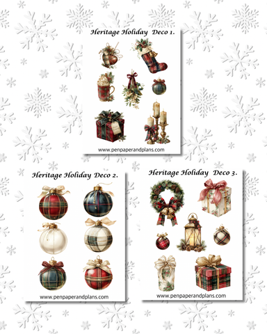 Heritage Holiday Deco Stickers