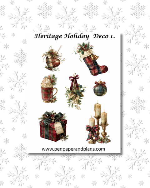 Heritage Holiday Deco Stickers