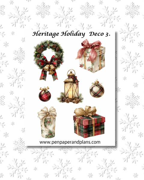 Heritage Holiday Deco Stickers