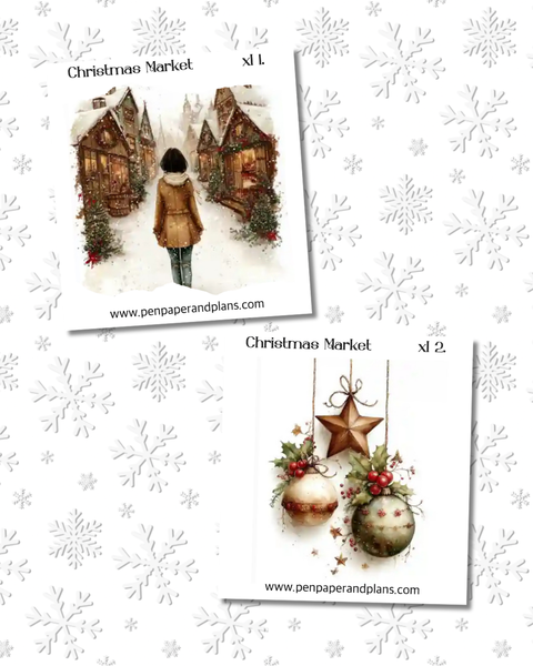 Christmas Market Large-ish Stickers