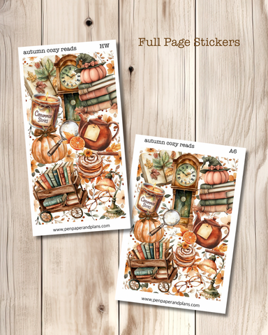 Autumn Cozy Reads Full Page Stickers