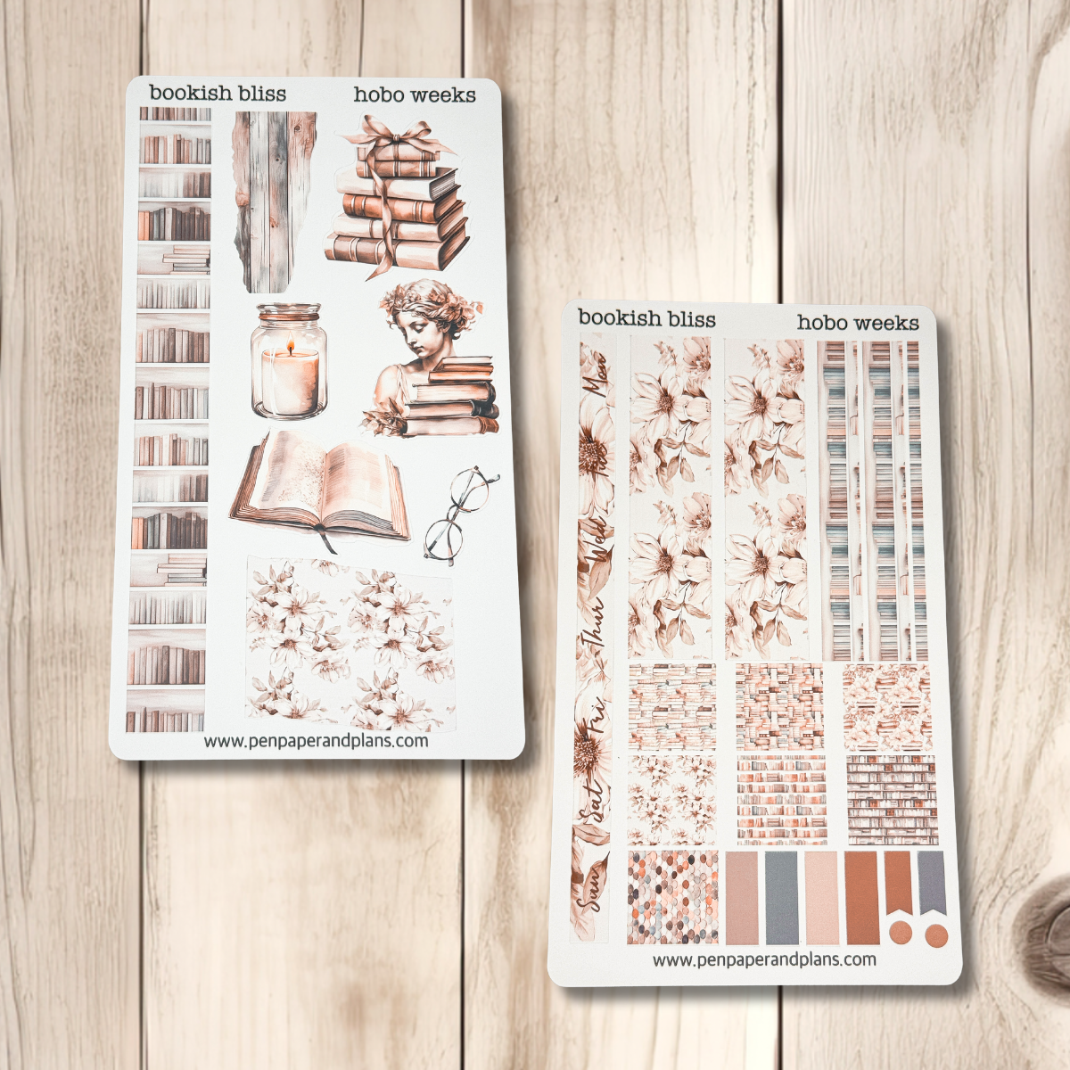 Bookish Bliss Hobo Weeks Sticker Kit