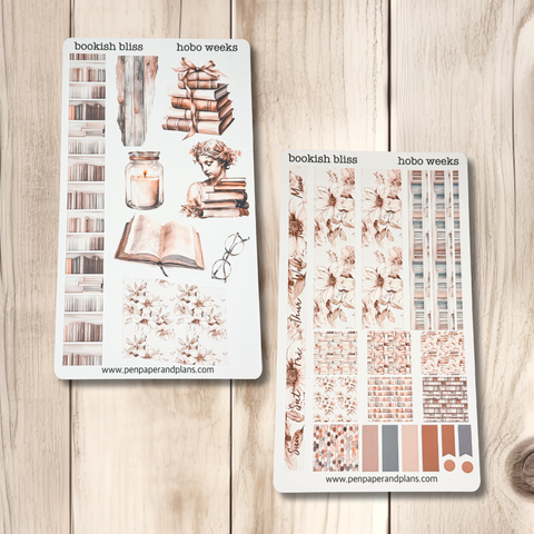 Bookish Bliss Hobo Weeks Sticker Kit
