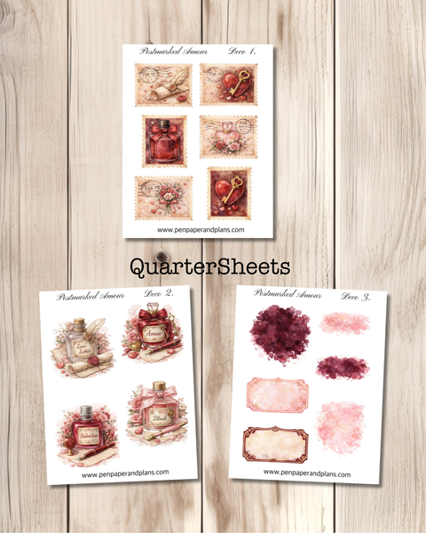 Postmarked Amour Decorative Stickers