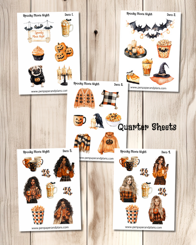 Spooky Movie Night Deco Stickers