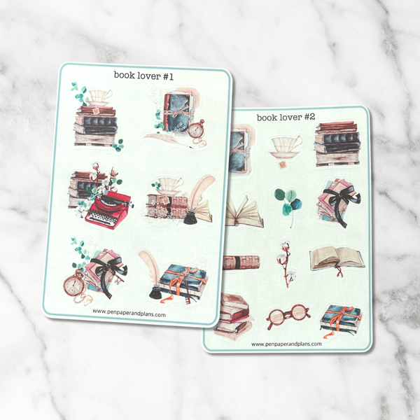 Book Lover Sticker Sheets
