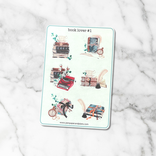 Book Lover Sticker Sheets